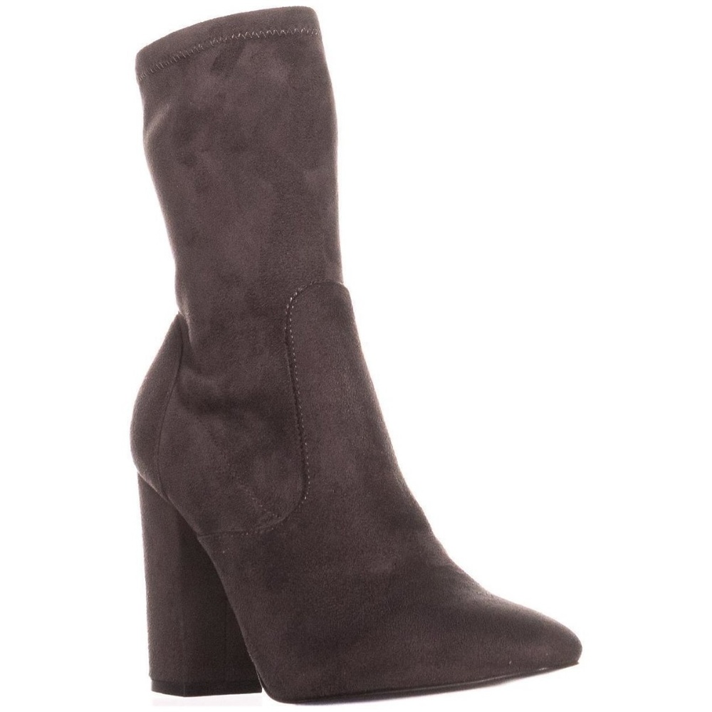 Ivanka Trump Lynna Dark Gray Fabric Mid Booties